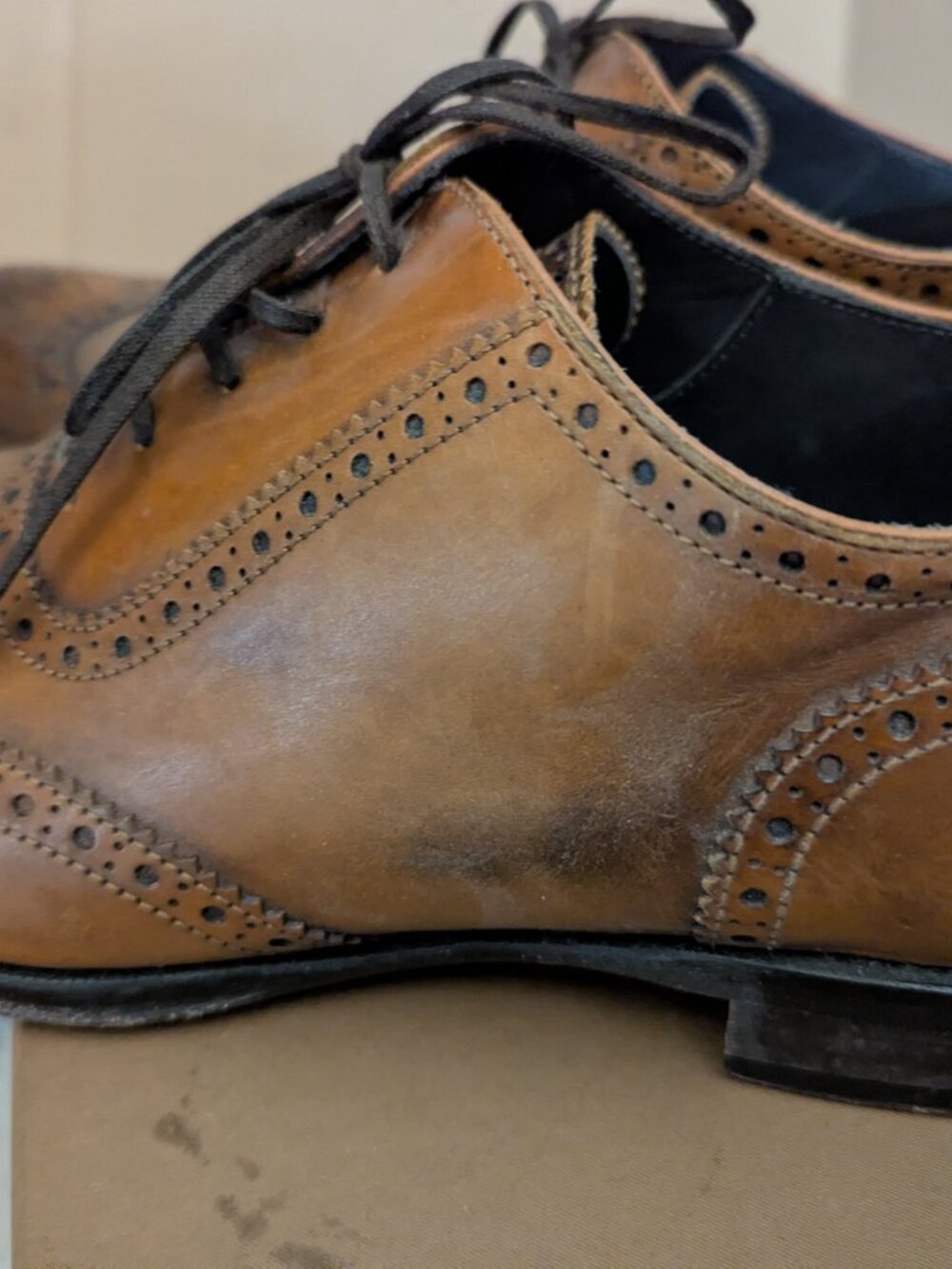 TO BOOT-NEW YORK Mens Wingtip Shoes Size 10 - Picture 4 of 6